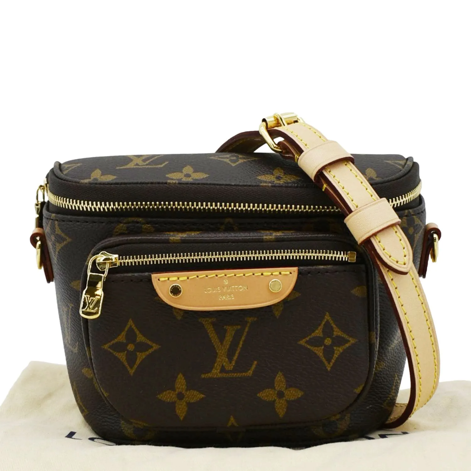 LOUIS VUITTON Mini Monogram Canvas Bumbag Brown