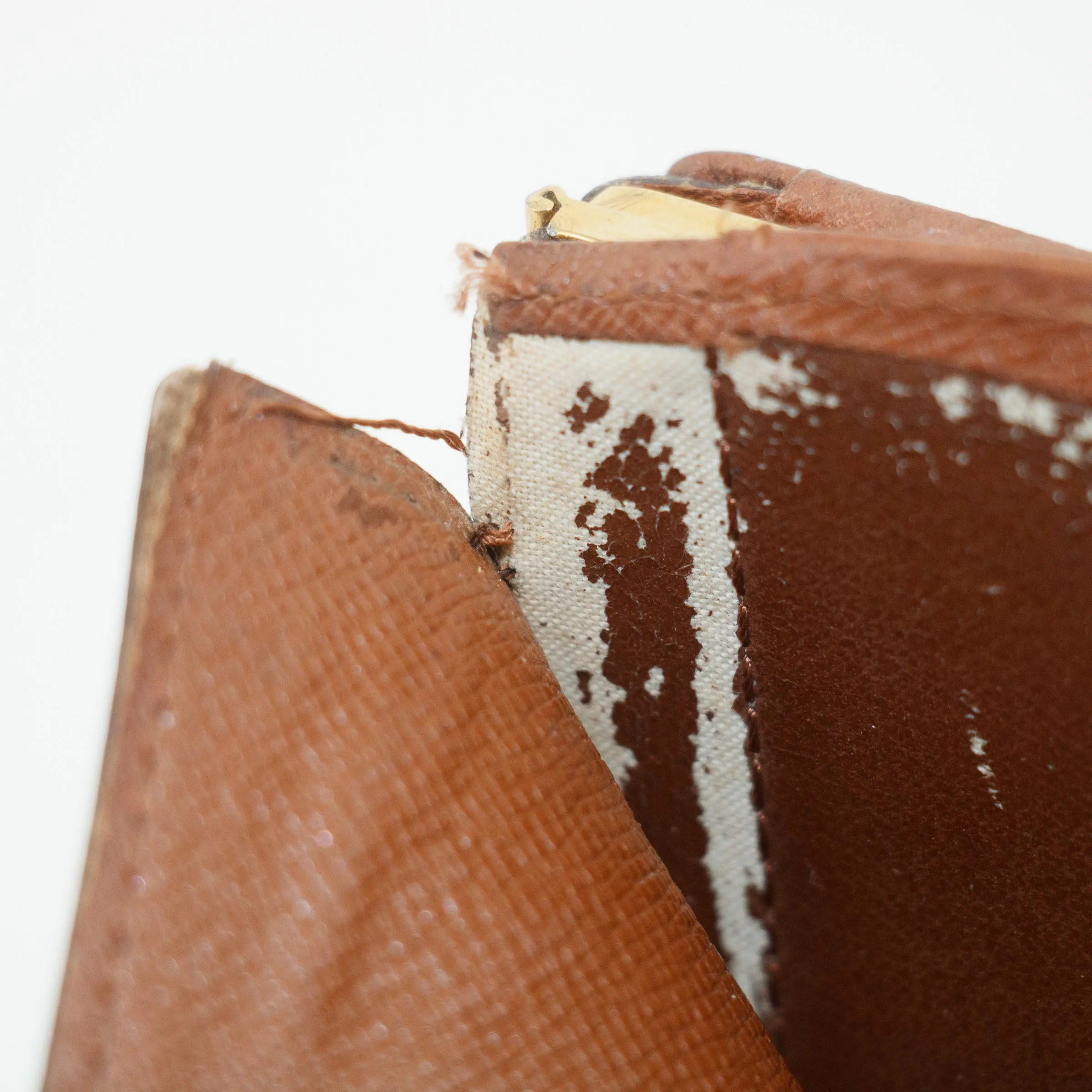 Louis Vuitton Monogram Canvas Kisslock Wallet Brown #3092