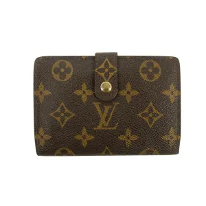 Louis Vuitton Monogram Canvas Kisslock Wallet Brown #3092