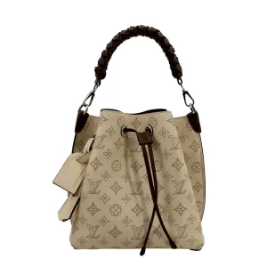 LOUIS VUITTON Muria Mahina Perforated Leather Crossbody Bag Creme
