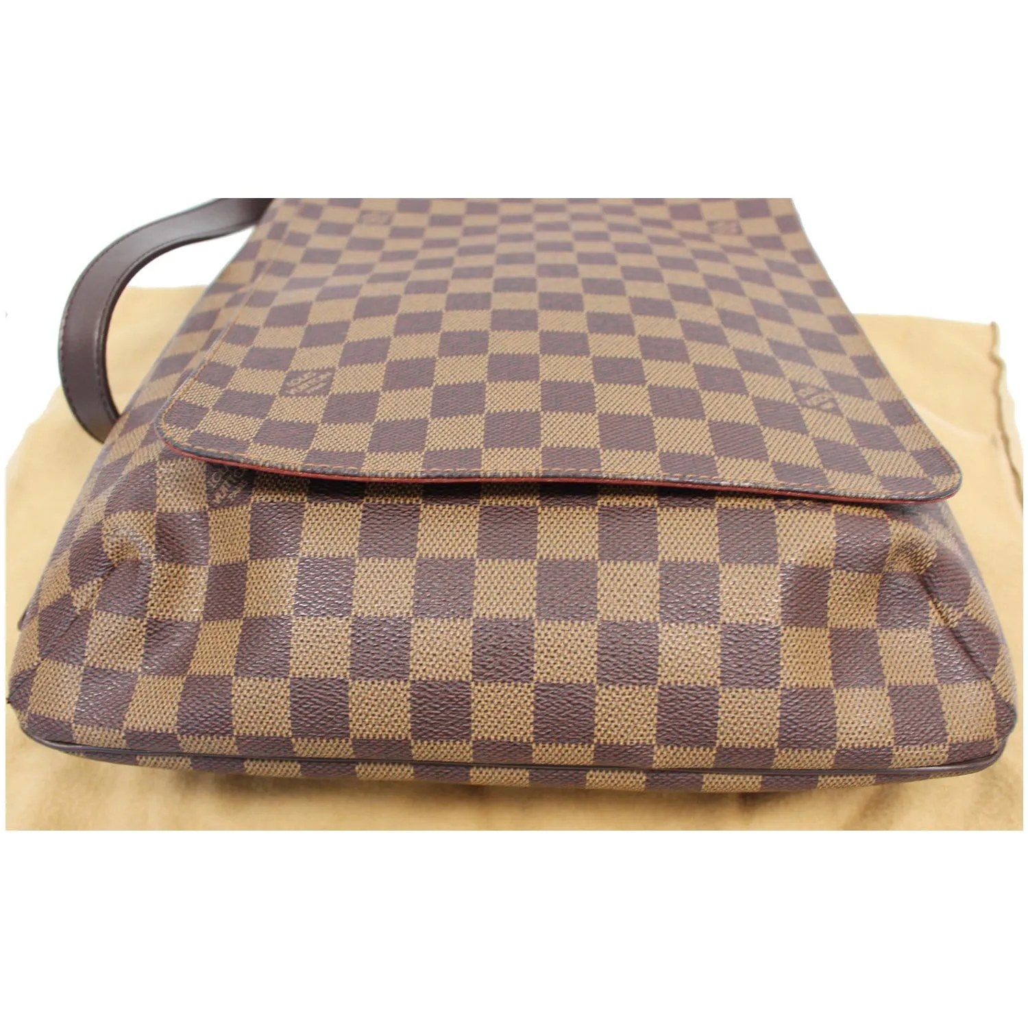 LOUIS VUITTON Musette Salsa GM Damier Ebene Crossbody Bag Brown
