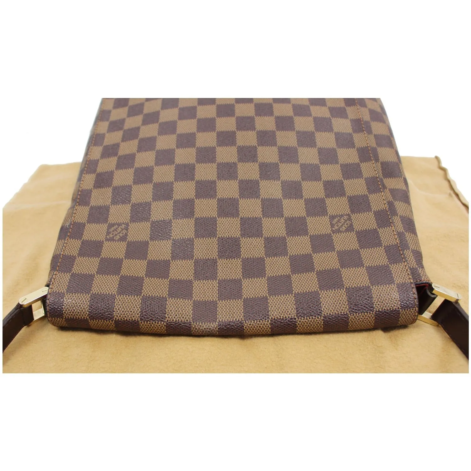 LOUIS VUITTON Musette Salsa GM Damier Ebene Crossbody Bag Brown