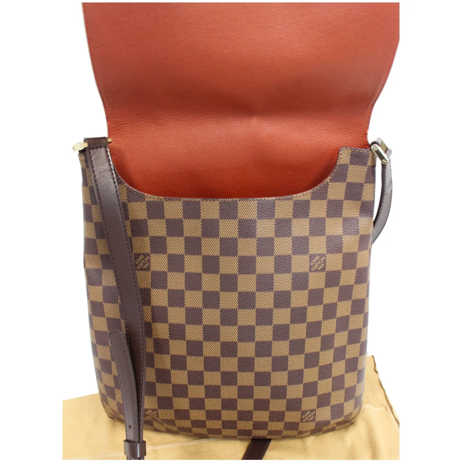 LOUIS VUITTON Musette Salsa GM Damier Ebene Crossbody Bag Brown