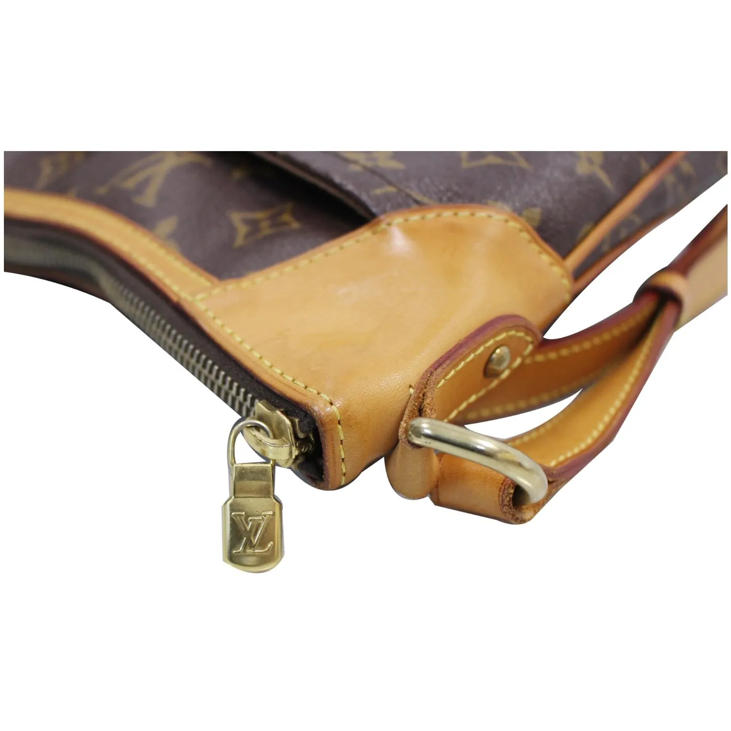 LOUIS VUITTON Odeon MM Monogram Canvas Shoulder Bag Brown