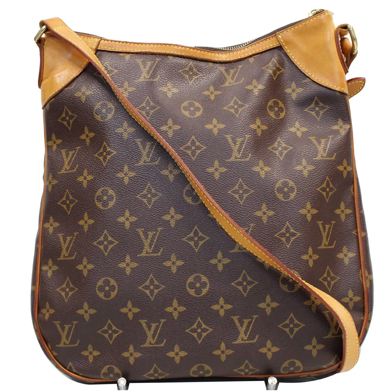 LOUIS VUITTON Odeon MM Monogram Canvas Shoulder Bag Brown