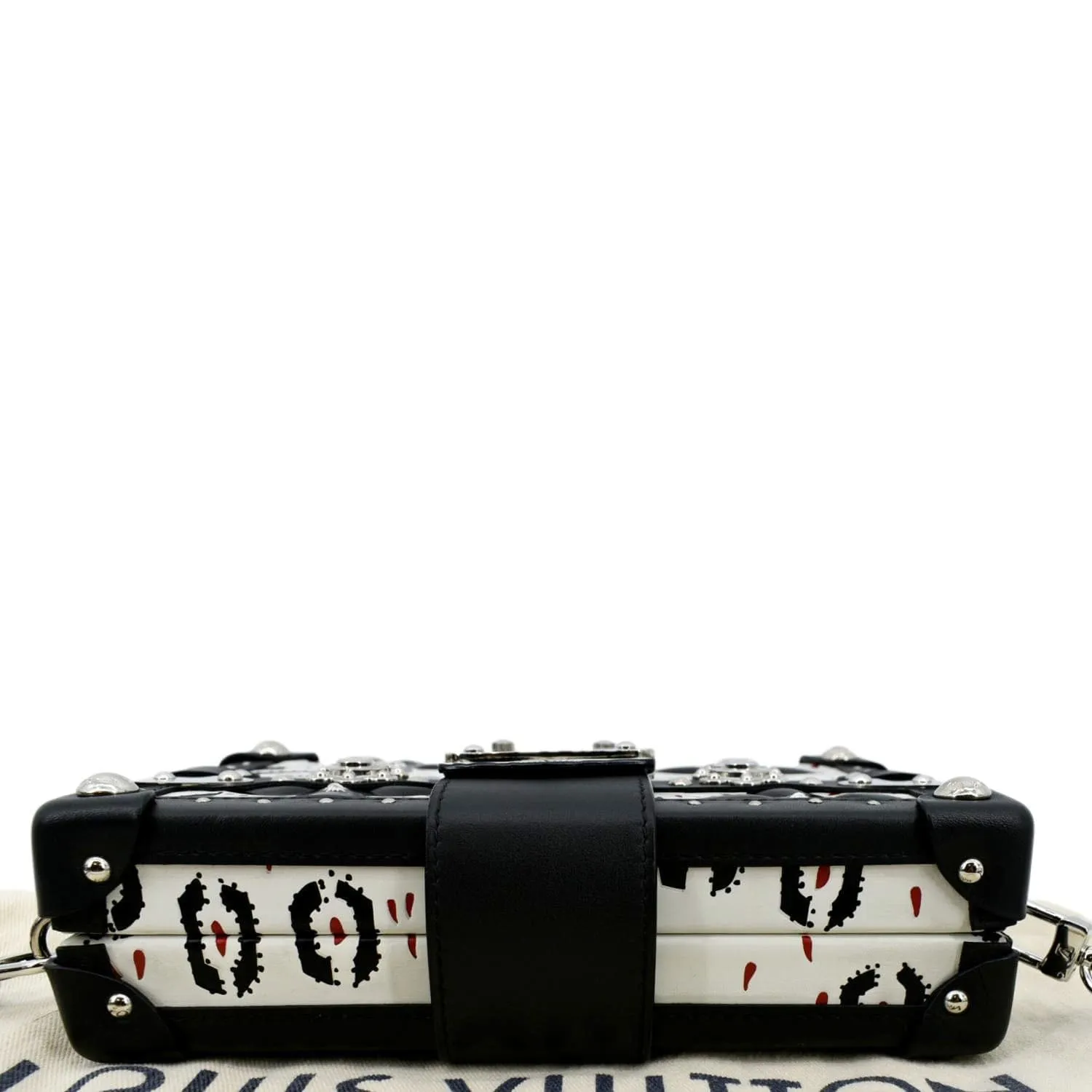 LOUIS VUITTON Petite Malle Graphic Print Leather Crossbody Bag Black/Multicolor