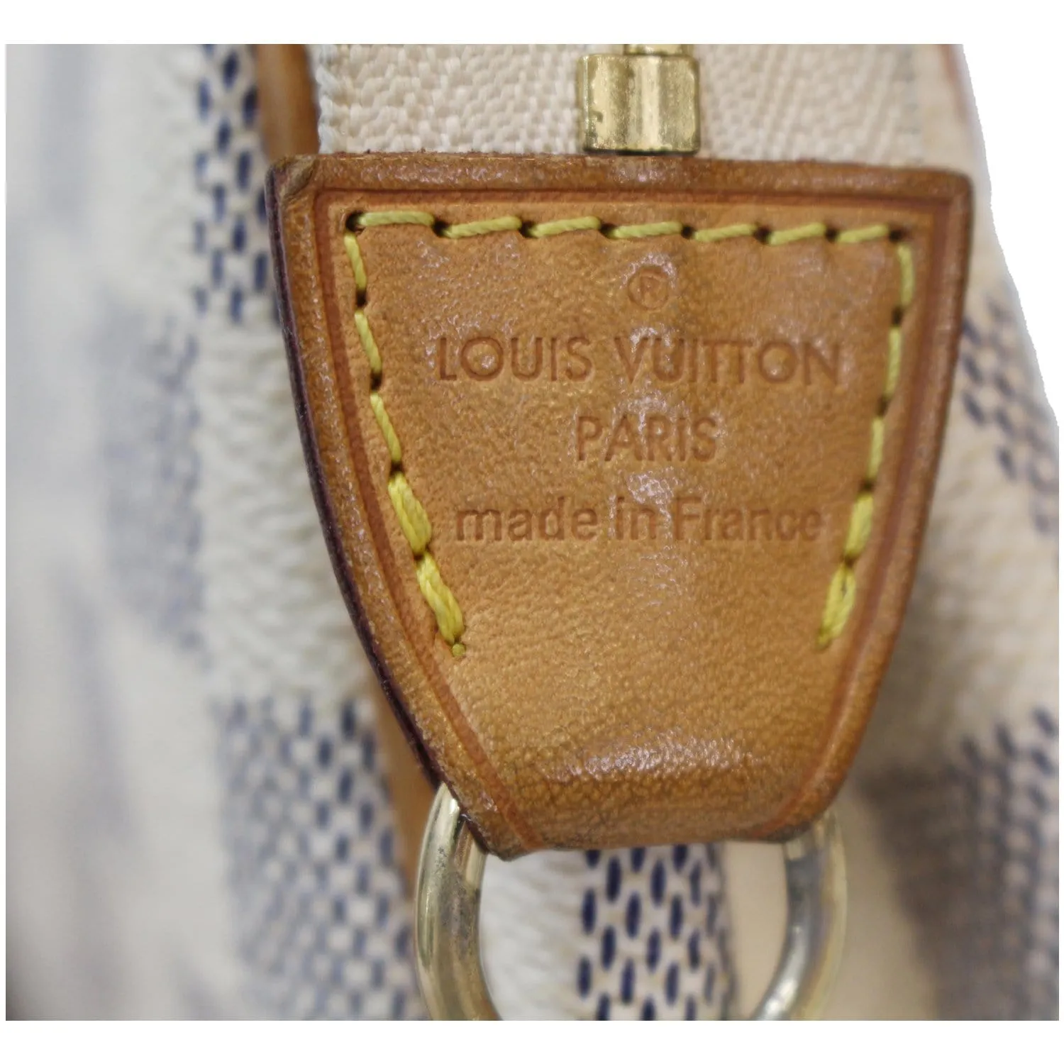 LOUIS VUITTON Pochette Eva Damier Azur Clutch Crossbody Bag White - 15% OFF