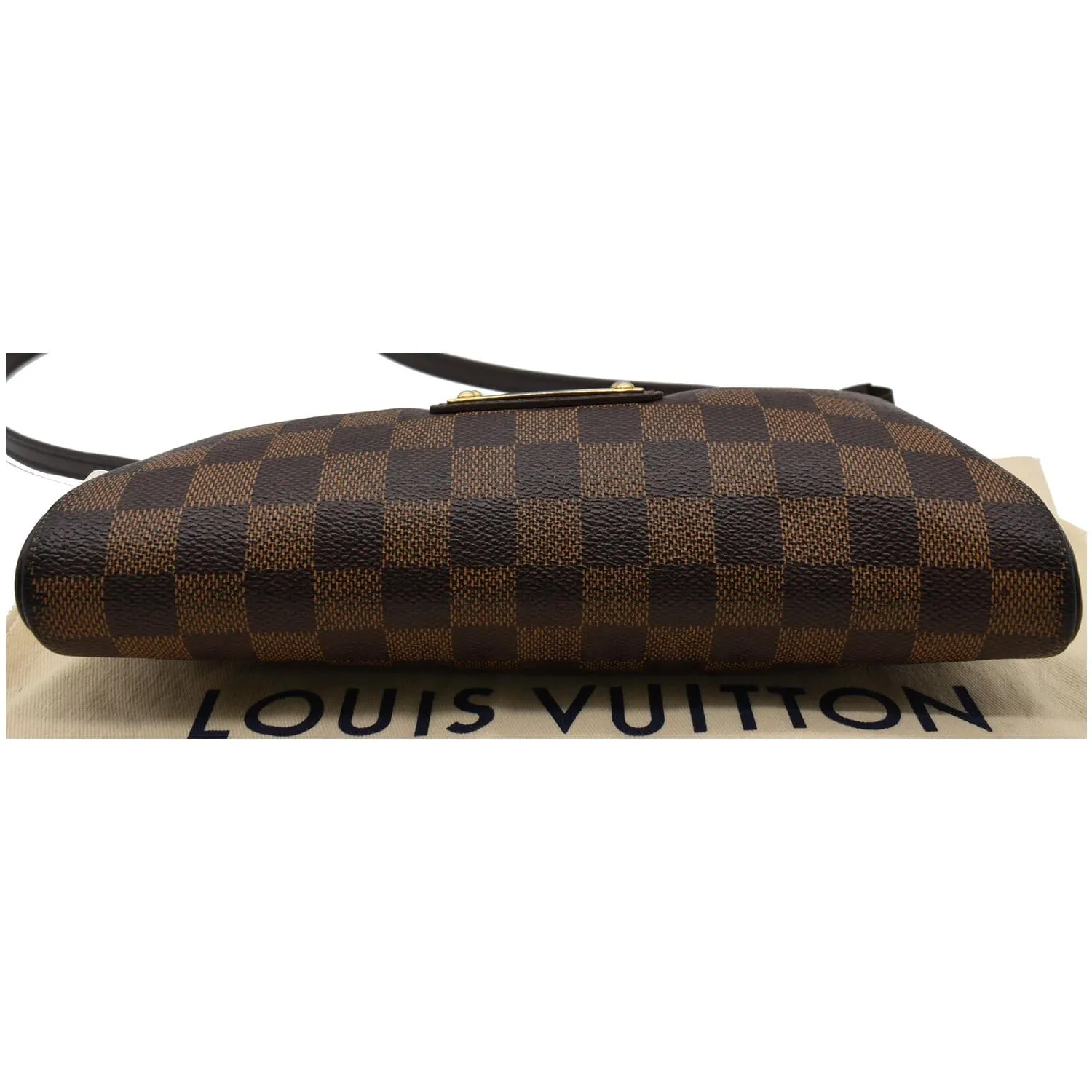 LOUIS VUITTON Pochette Eva Damier Ebene Crossbody Bag Brown