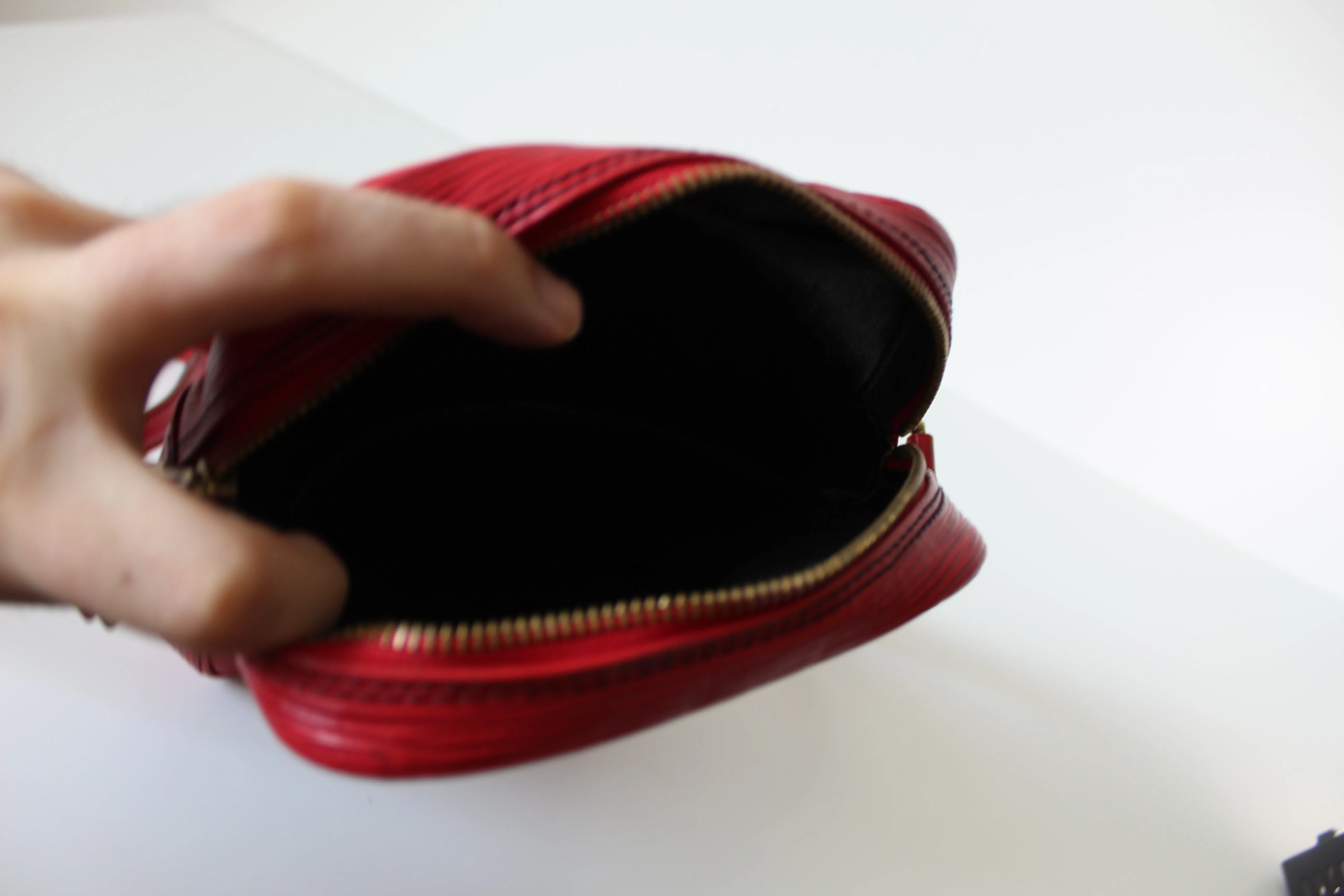 Louis Vuitton Red Epi Danube Cross body