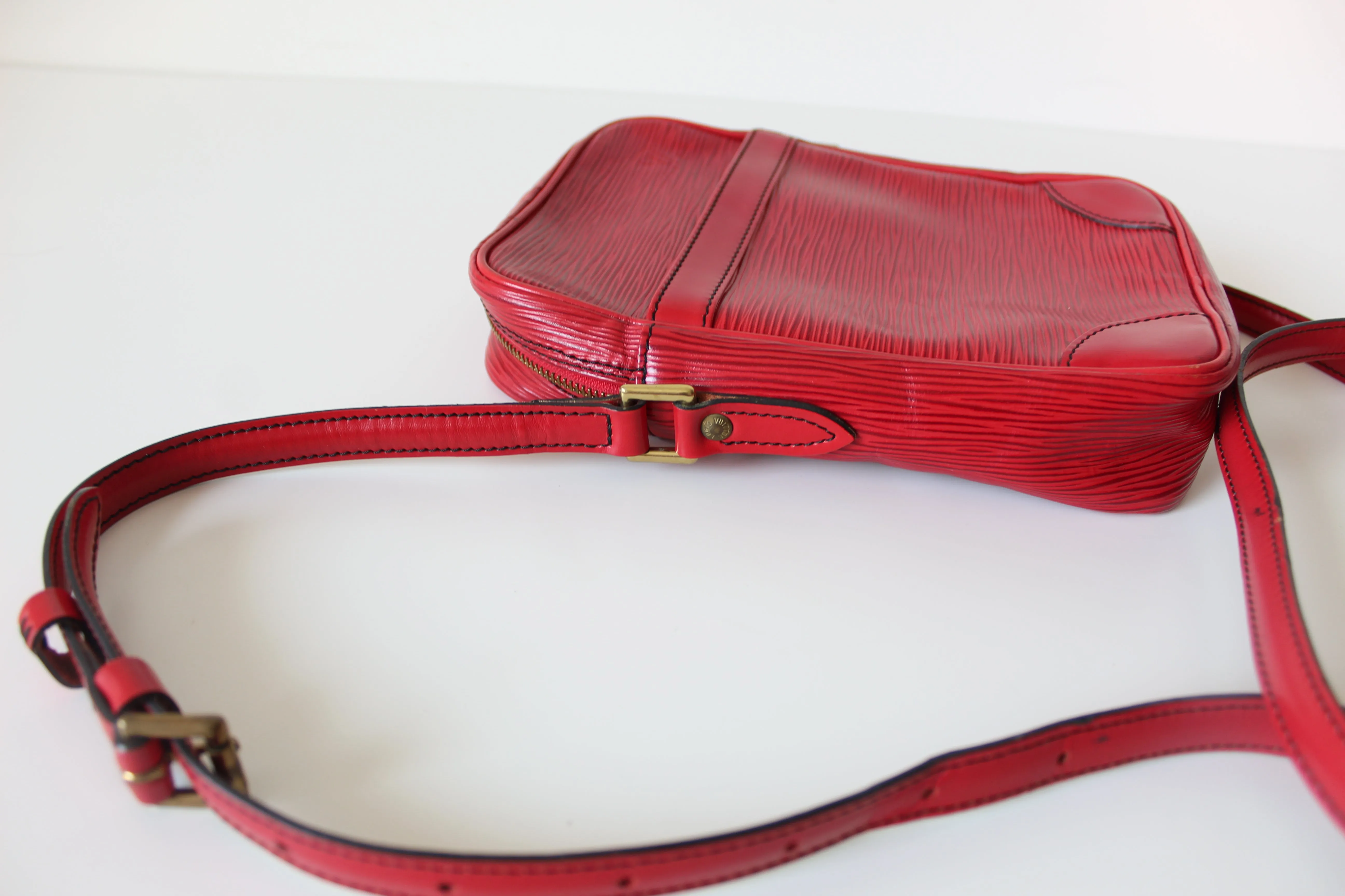 Louis Vuitton Red Epi Danube Cross body
