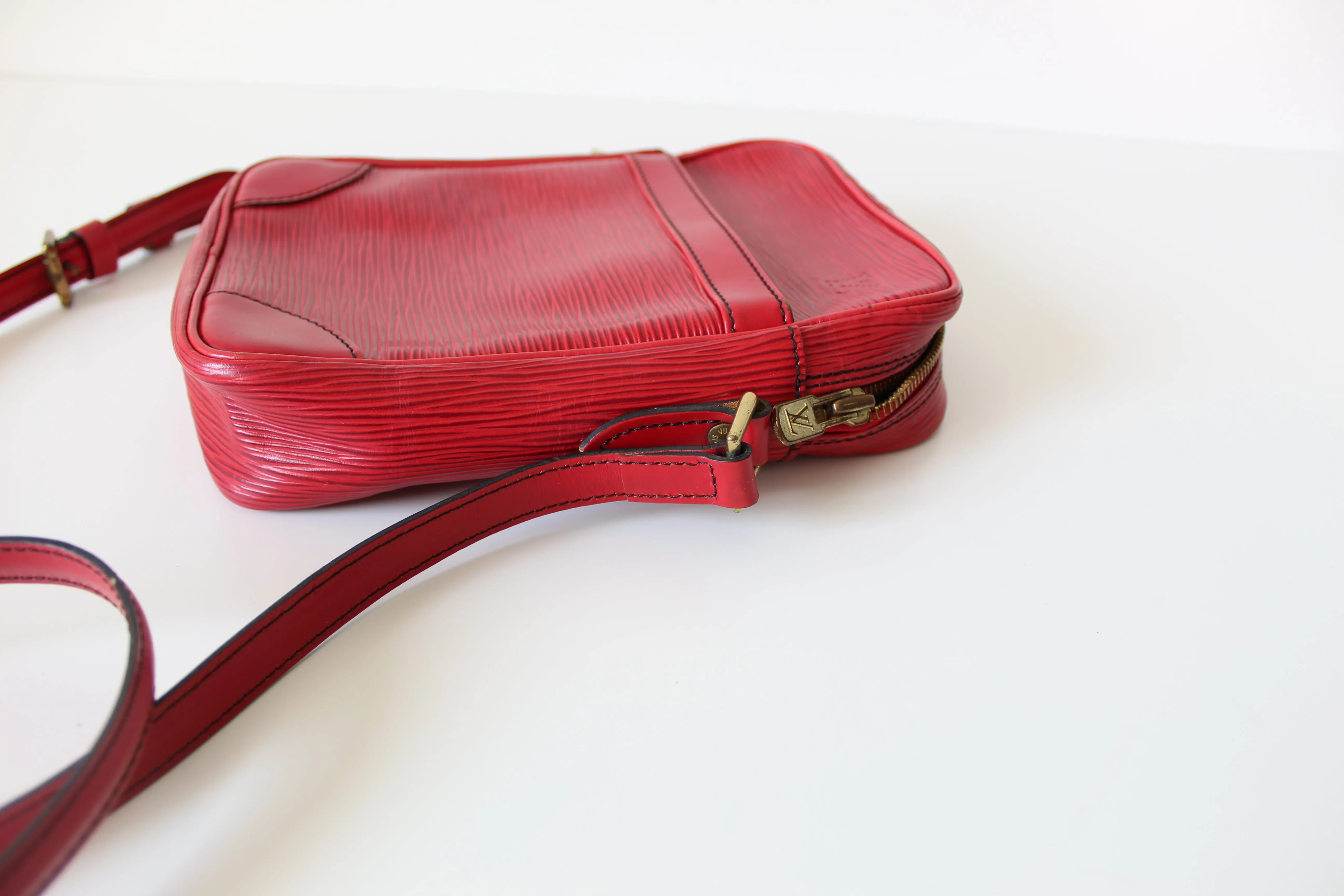 Louis Vuitton Red Epi Danube Cross body