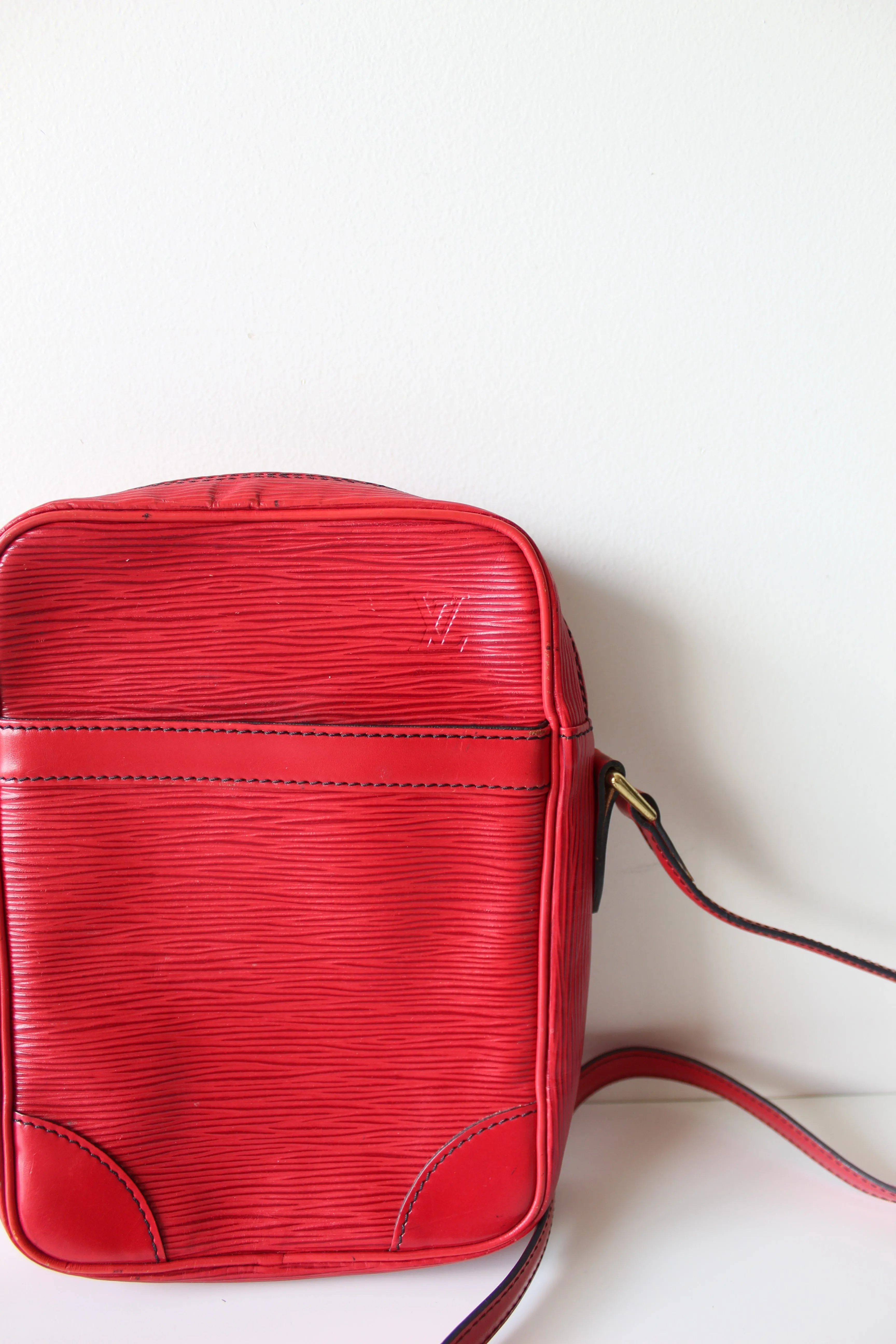 Louis Vuitton Red Epi Danube Cross body