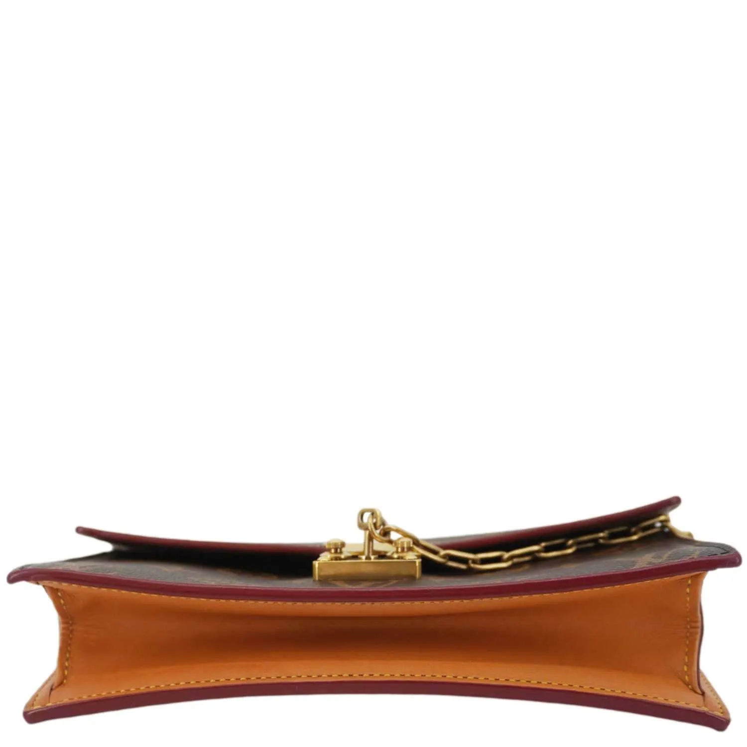 LOUIS VUITTON S Lock Monogram Canvas Belt Pouch Brown