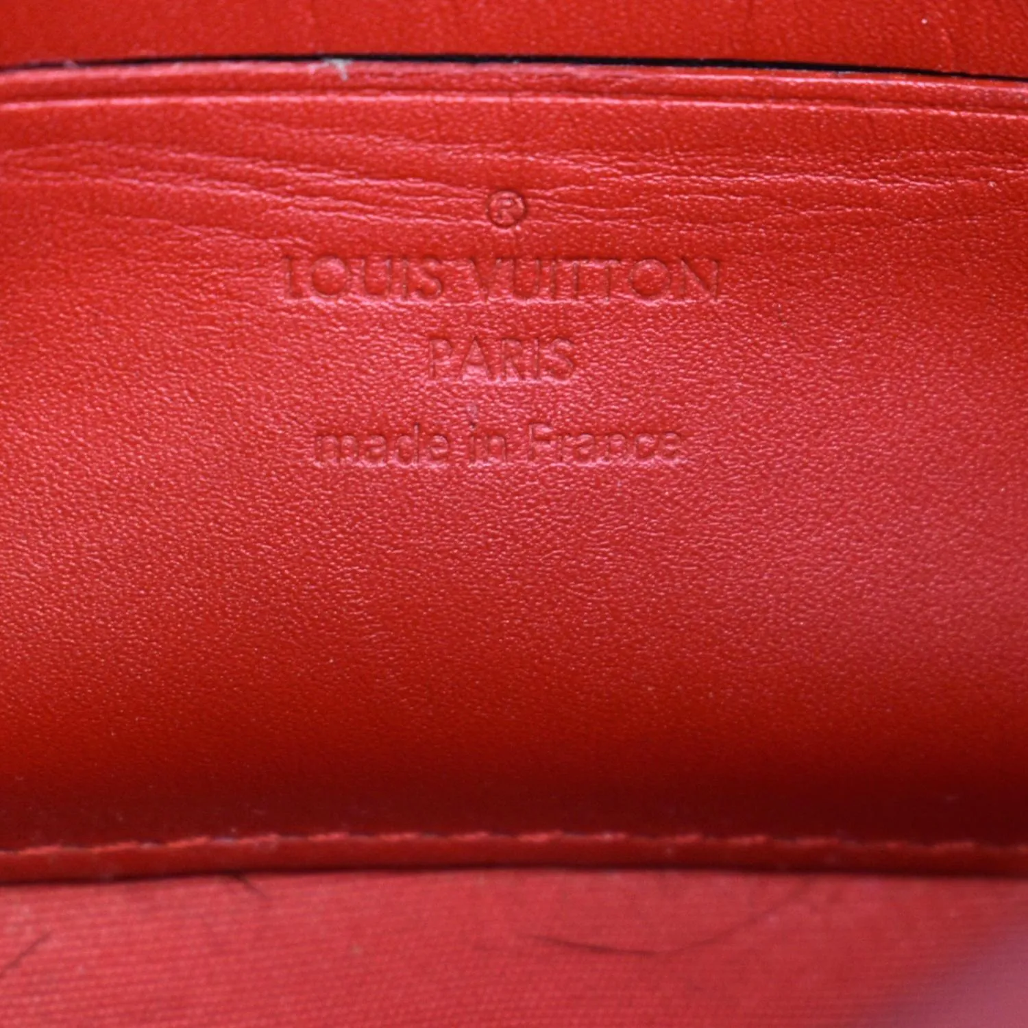 LOUIS VUITTON Sac Lucie Monogram Patent Leather Crossbody Bag Cherry