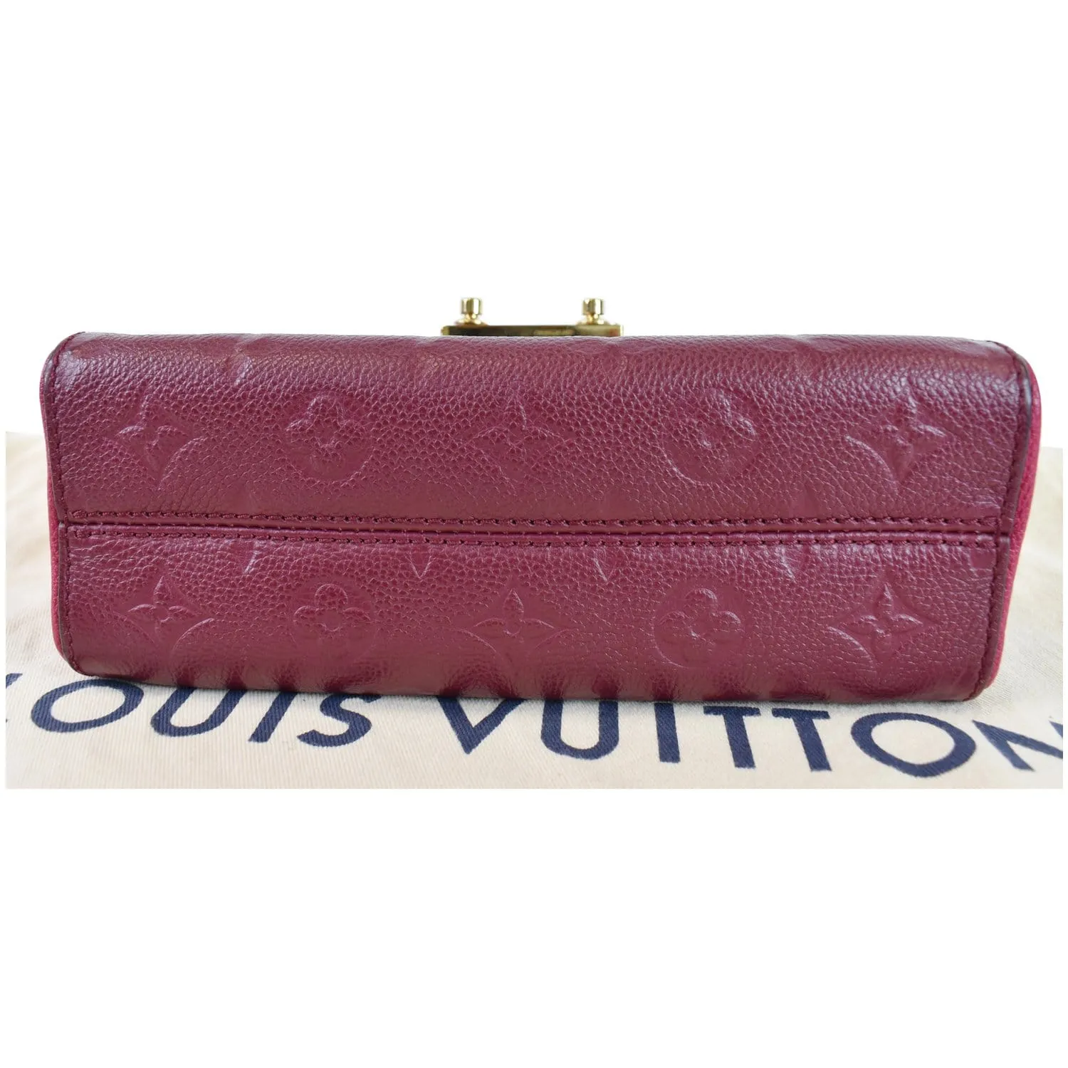 LOUIS VUITTON Saint Sulpice PM Empreinte Leather Crossbody Bag Maroon