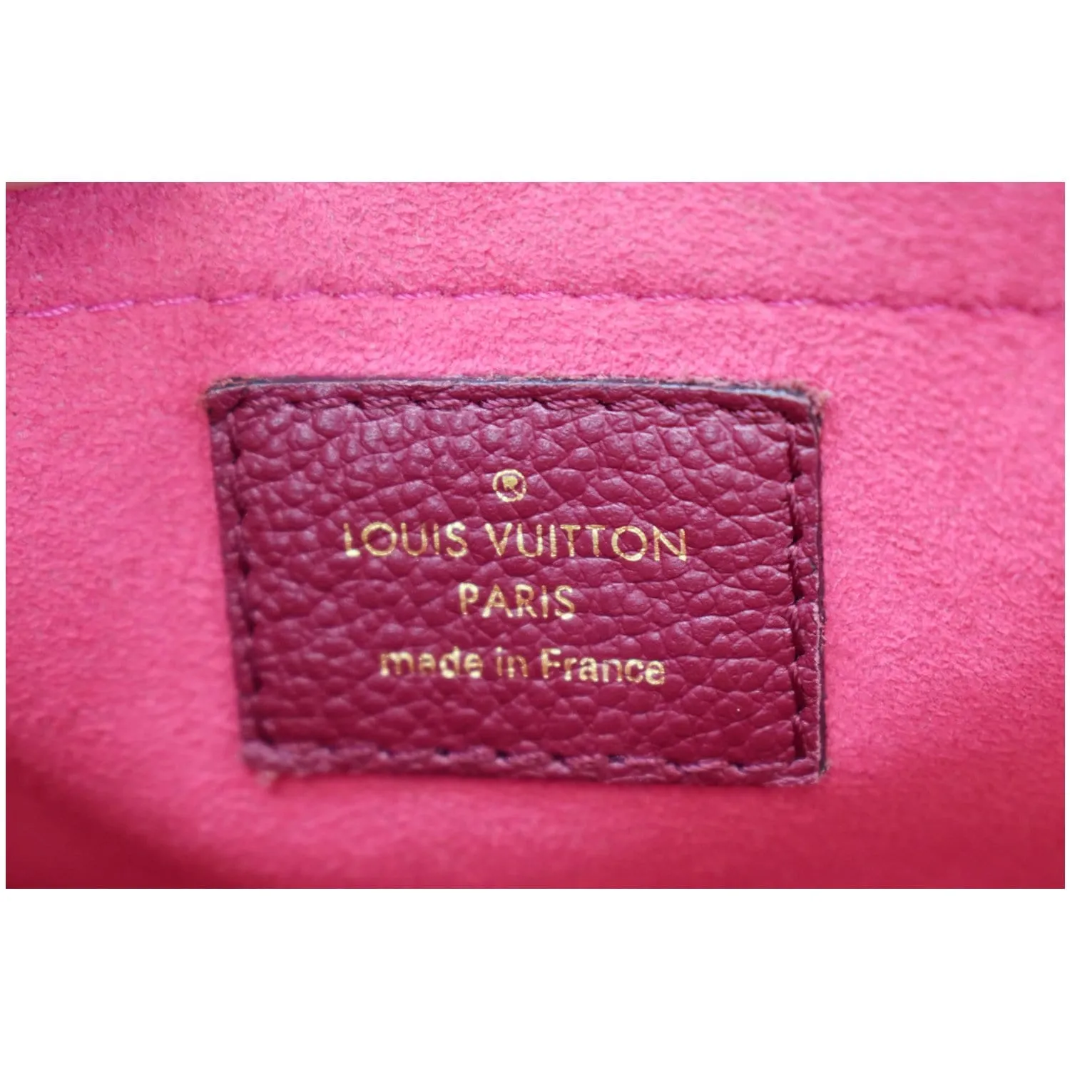 LOUIS VUITTON Saint Sulpice PM Empreinte Leather Crossbody Bag Maroon