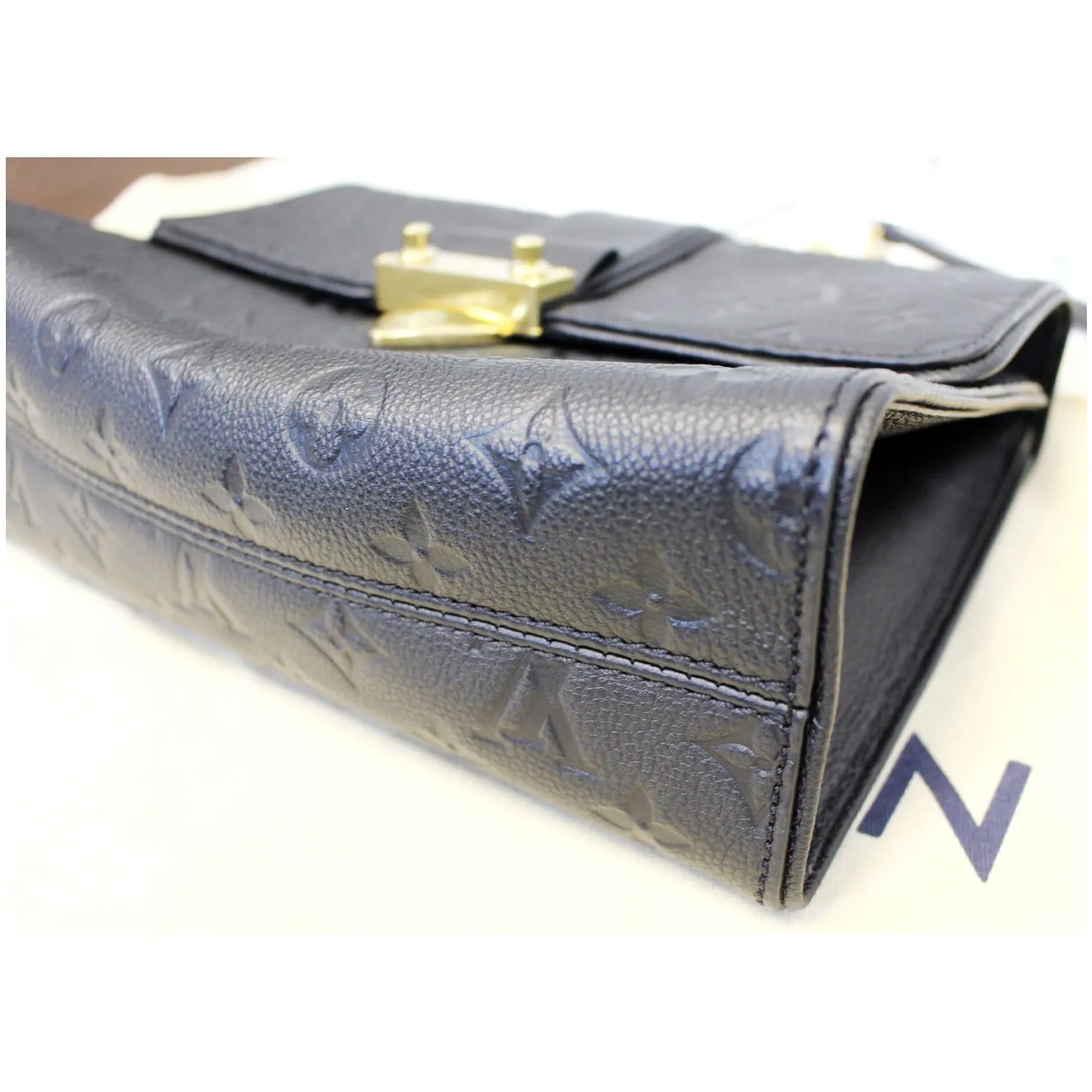 LOUIS VUITTON Saint Sulpice PM Empreinte Leather Crossbody Bag Noir