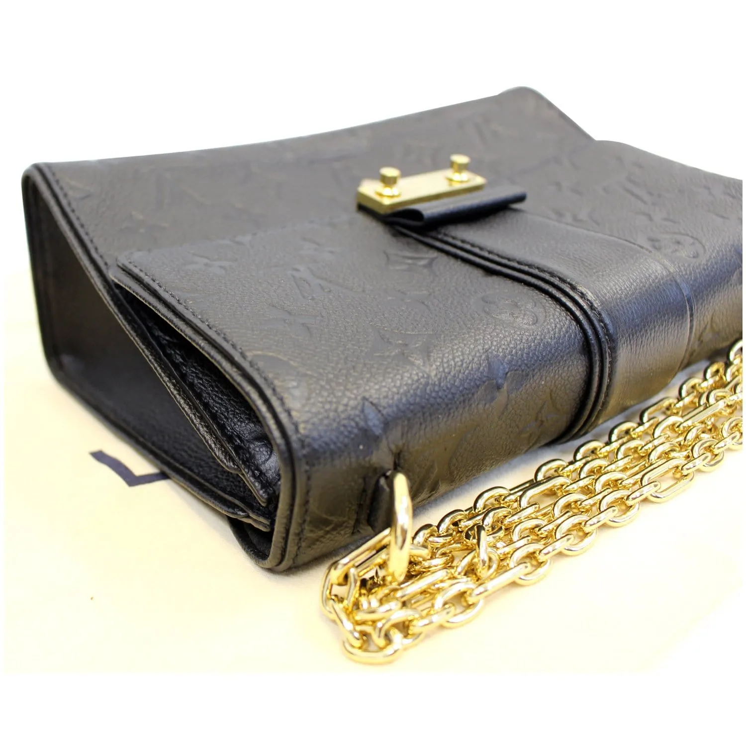 LOUIS VUITTON Saint Sulpice PM Empreinte Leather Crossbody Bag Noir