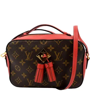 LOUIS VUITTON Saintonge Monogram Canvas Crossbody Bag Freesia