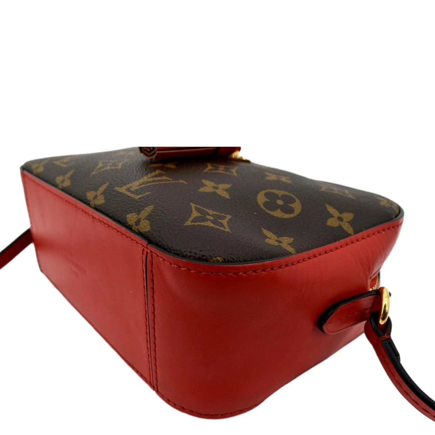 LOUIS VUITTON Saintonge Monogram Canvas Crossbody Bag Freesia