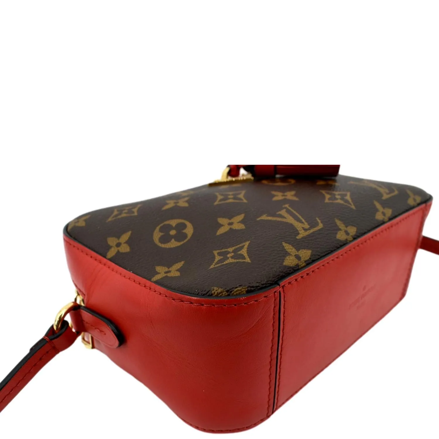LOUIS VUITTON Saintonge Monogram Canvas Crossbody Bag Freesia