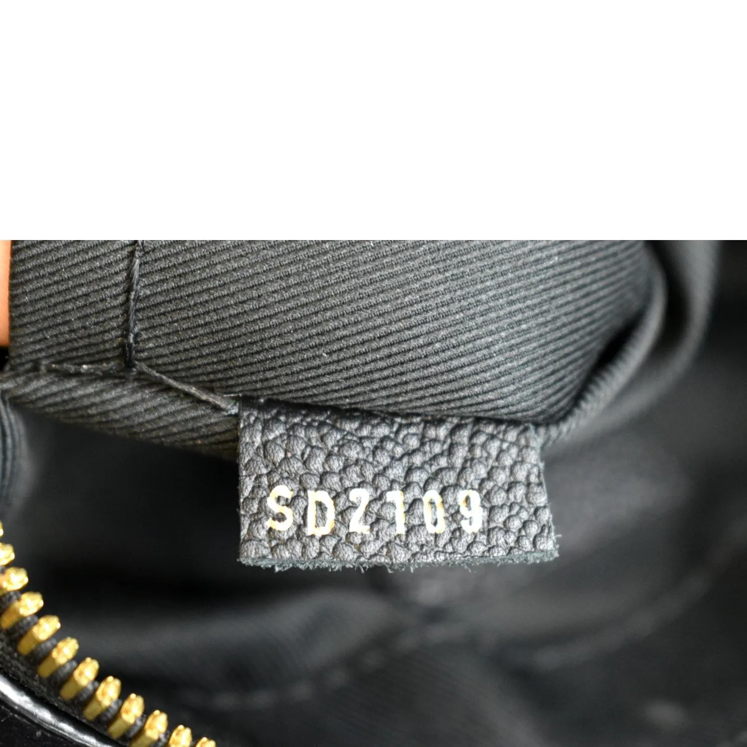 LOUIS VUITTON Saintonge Monogram Empreinte Leather Crossbody Bag Black