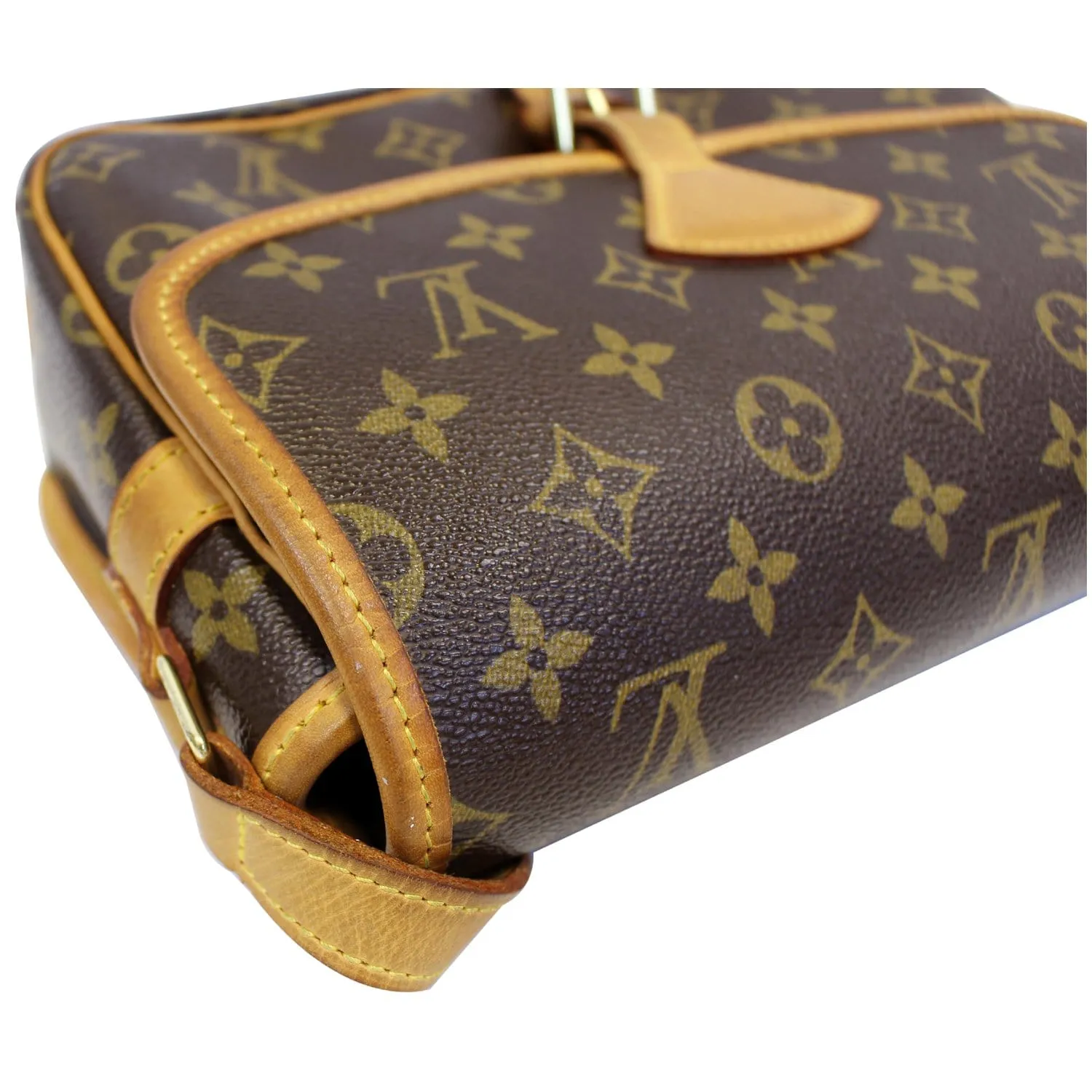 LOUIS VUITTON Sologne Monogram Canvas Shoulder Crossbody Bag Brown