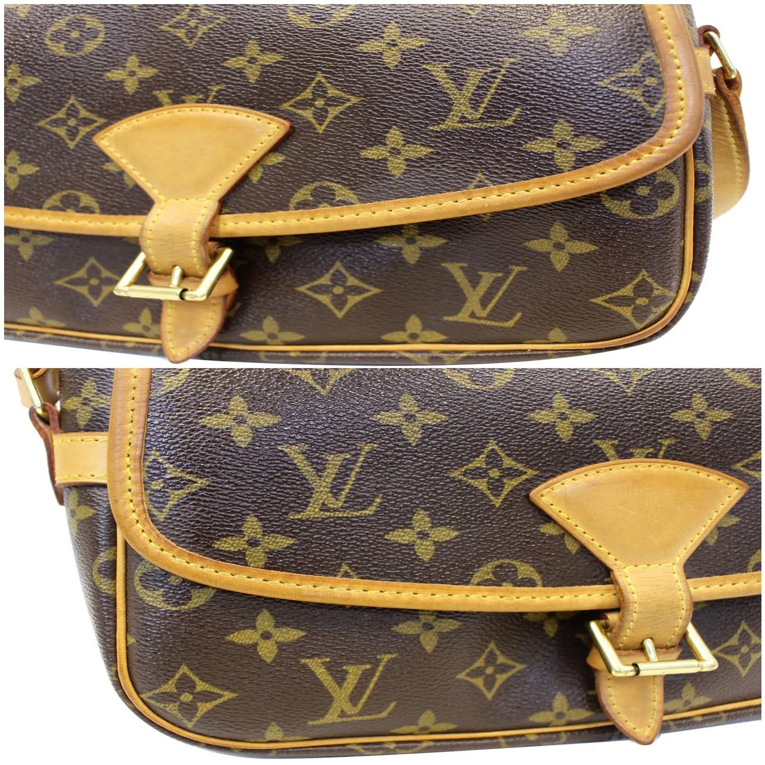 LOUIS VUITTON Sologne Monogram Canvas Shoulder Crossbody Bag Brown