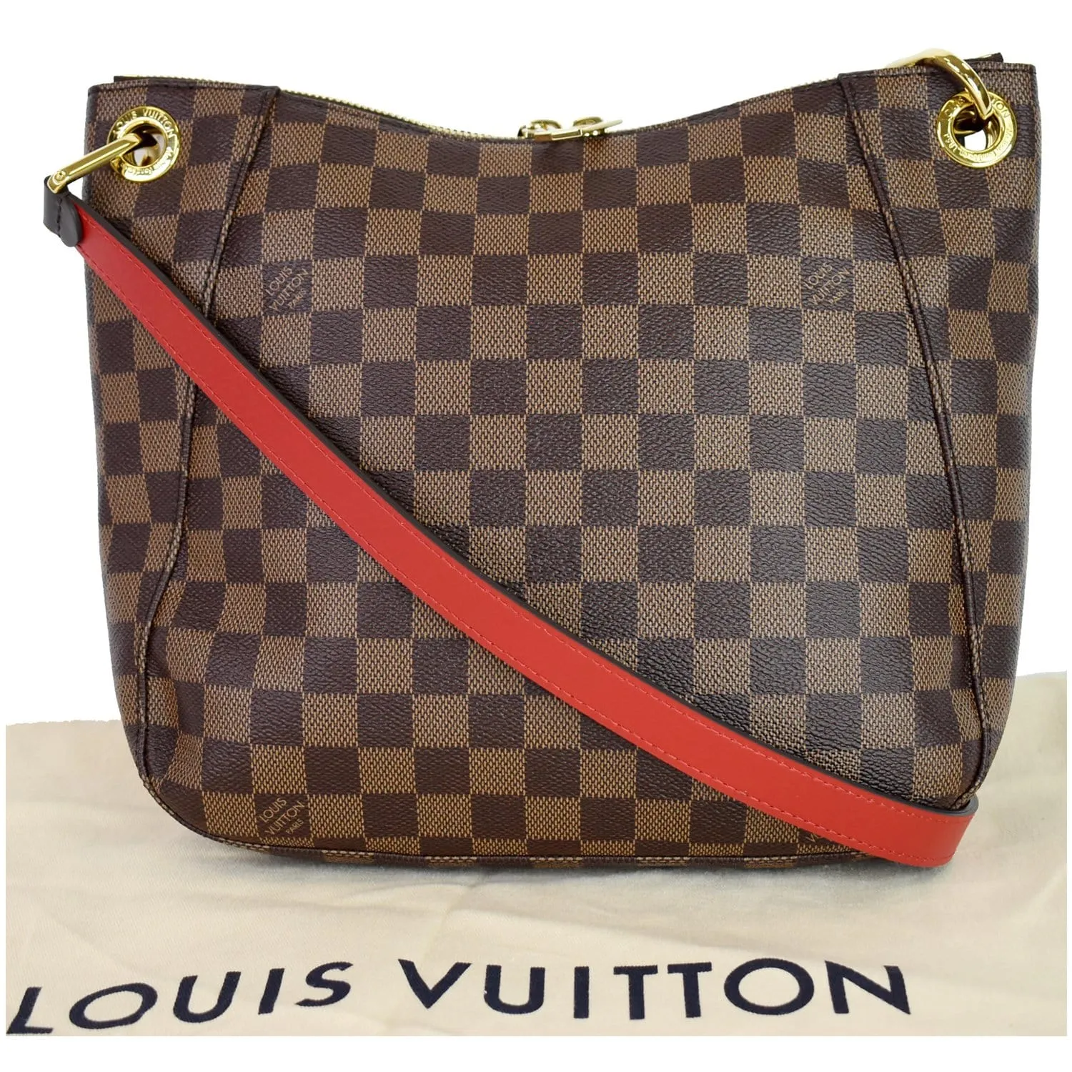 LOUIS VUITTON South Bank Besace Damier Ebene Crossbody Bag Brown