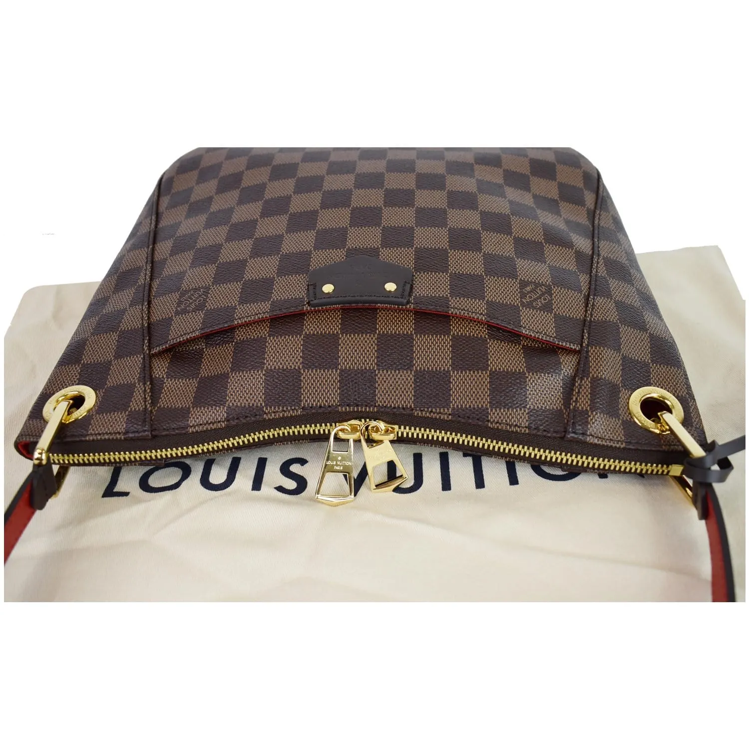LOUIS VUITTON South Bank Besace Damier Ebene Crossbody Bag Brown