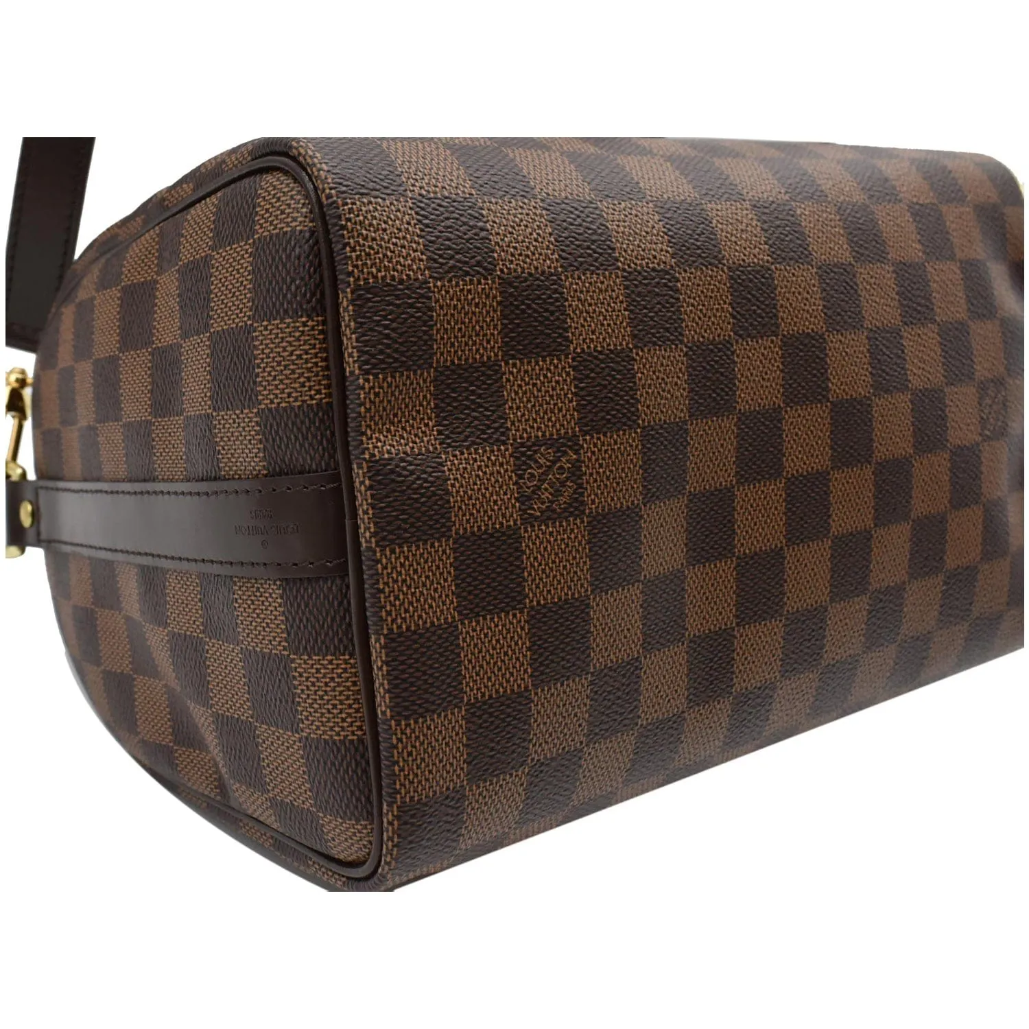 LOUIS VUITTON Speedy 25 Bandouliere Damier Ebene Crossbody Bag Brown