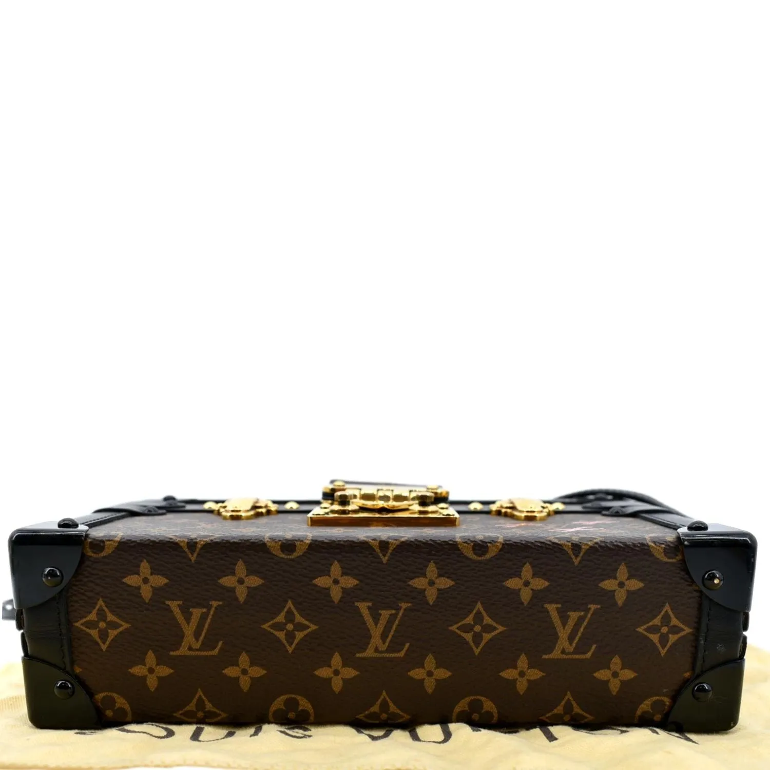 LOUIS VUITTON Trunk Clutch Reverse Monogram Crossbody Bag Brown