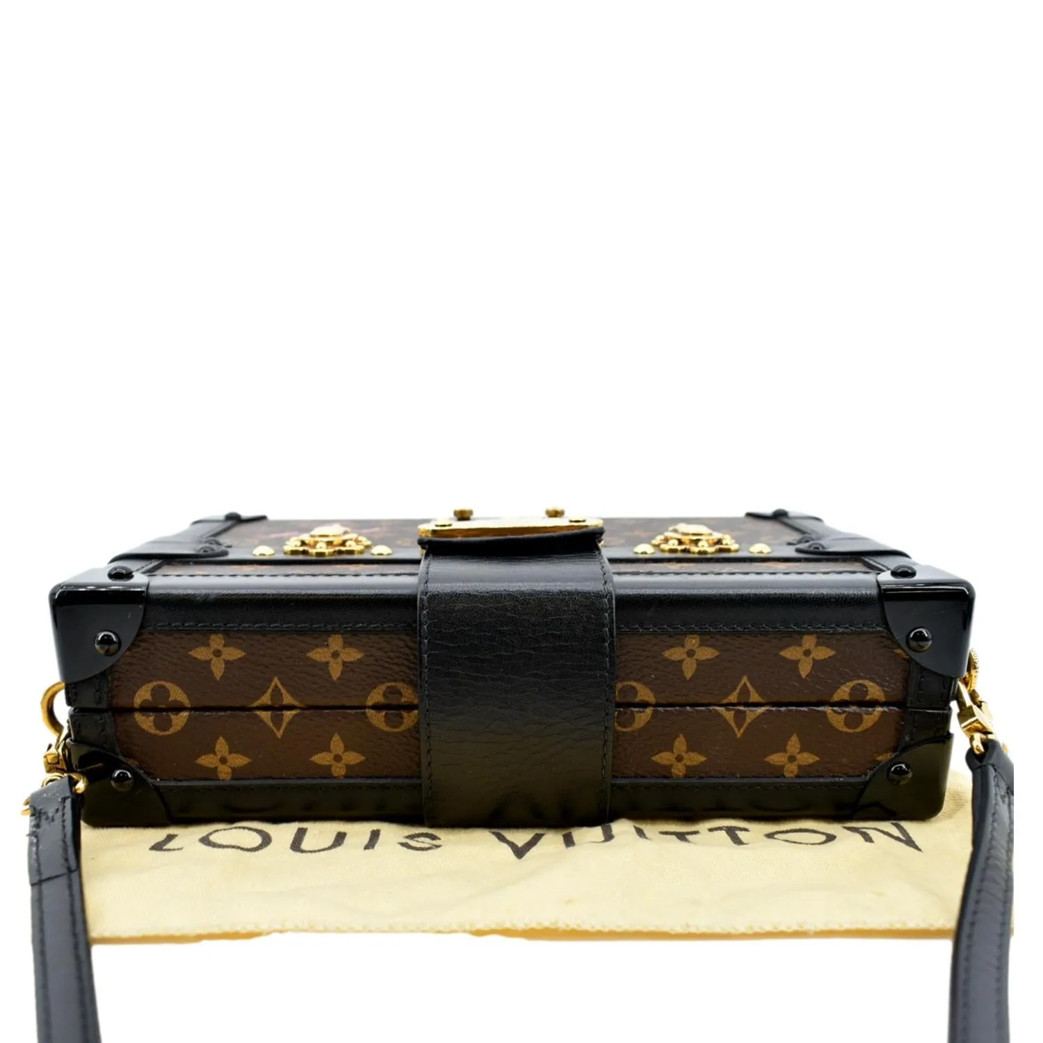 LOUIS VUITTON Trunk Clutch Reverse Monogram Crossbody Bag Brown