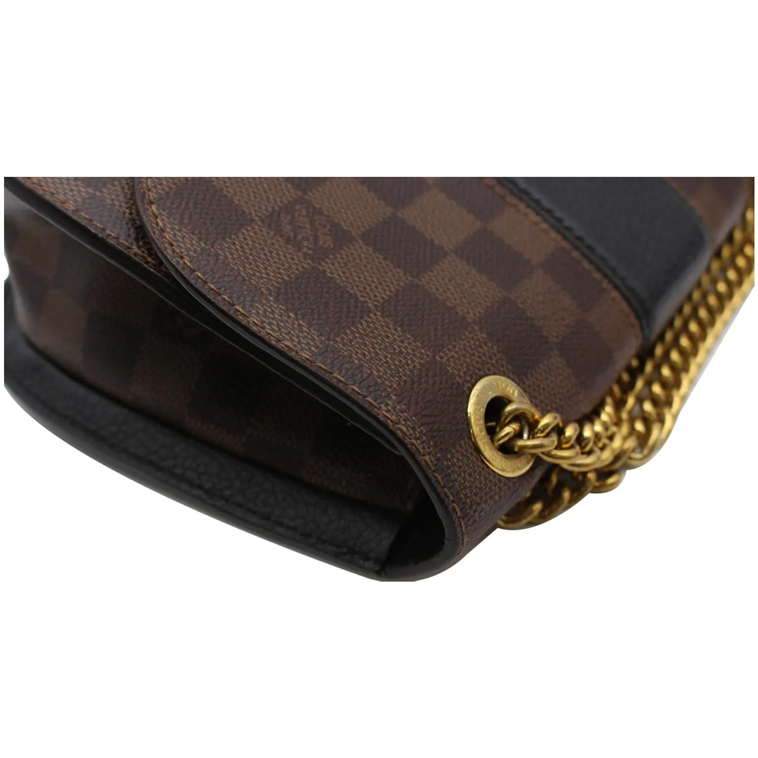 LOUIS VUITTON Wight Damier Ebene Crossbody Bag Black