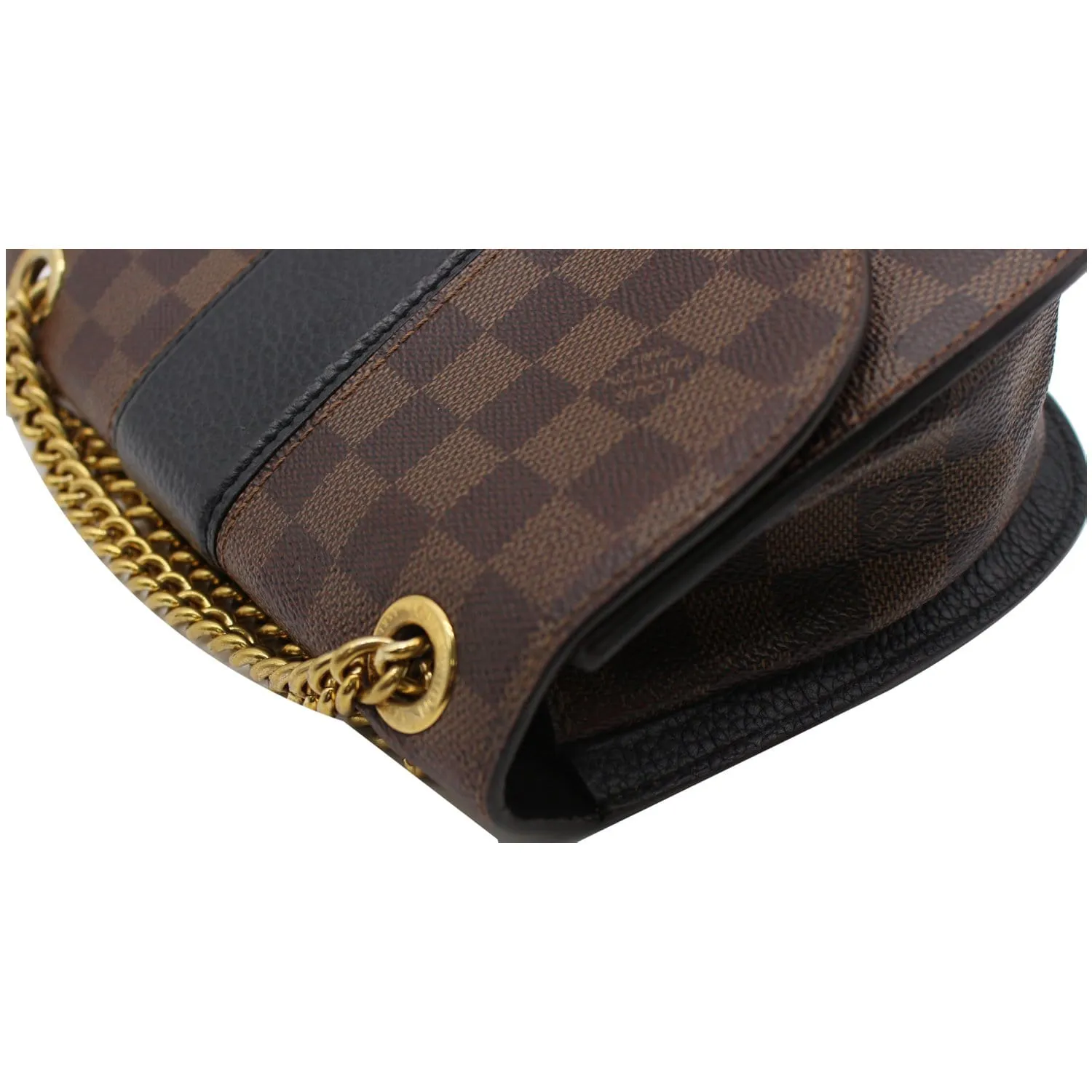 LOUIS VUITTON Wight Damier Ebene Crossbody Bag Black
