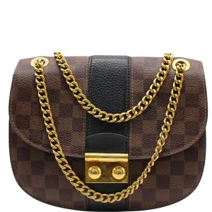 LOUIS VUITTON Wight Damier Ebene Crossbody Bag Black