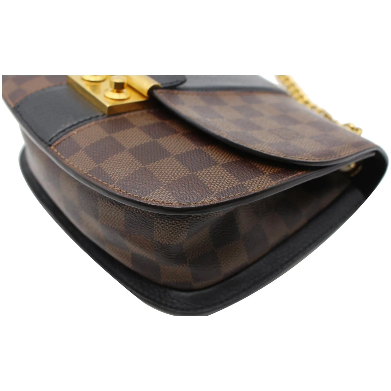 LOUIS VUITTON Wight Damier Ebene Crossbody Bag Black