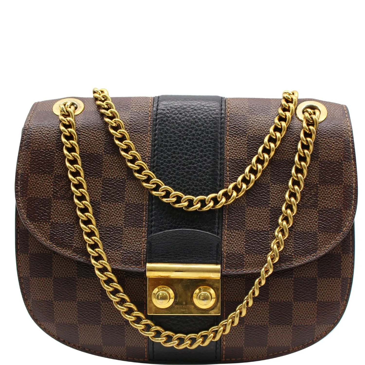 LOUIS VUITTON Wight Damier Ebene Crossbody Bag Black