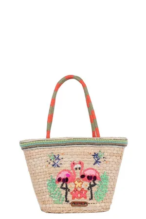 Loving Flamingos on the Beach Bag