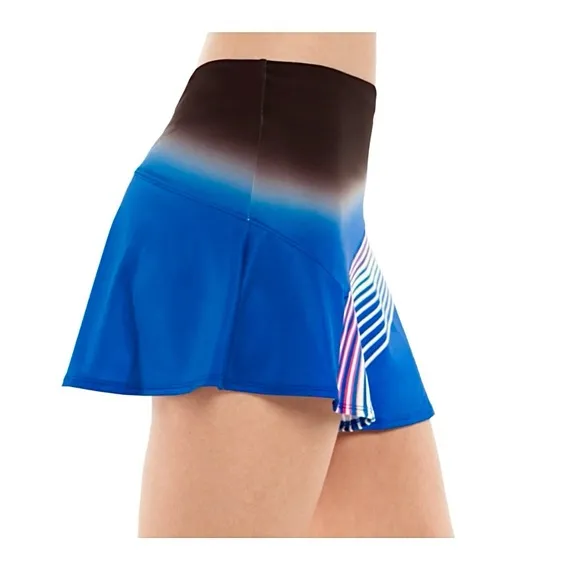 Lucky in Love Women's Neon Lights Skirt blue tennis skort run sz XL
