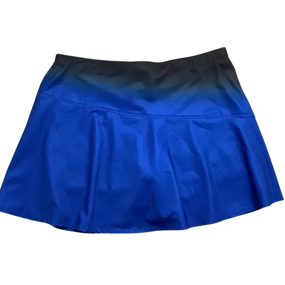 Lucky in Love Women's Neon Lights Skirt blue tennis skort run sz XL