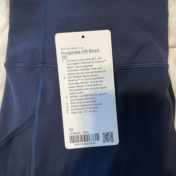 Lululemon Invigorate High Rise Short 10”