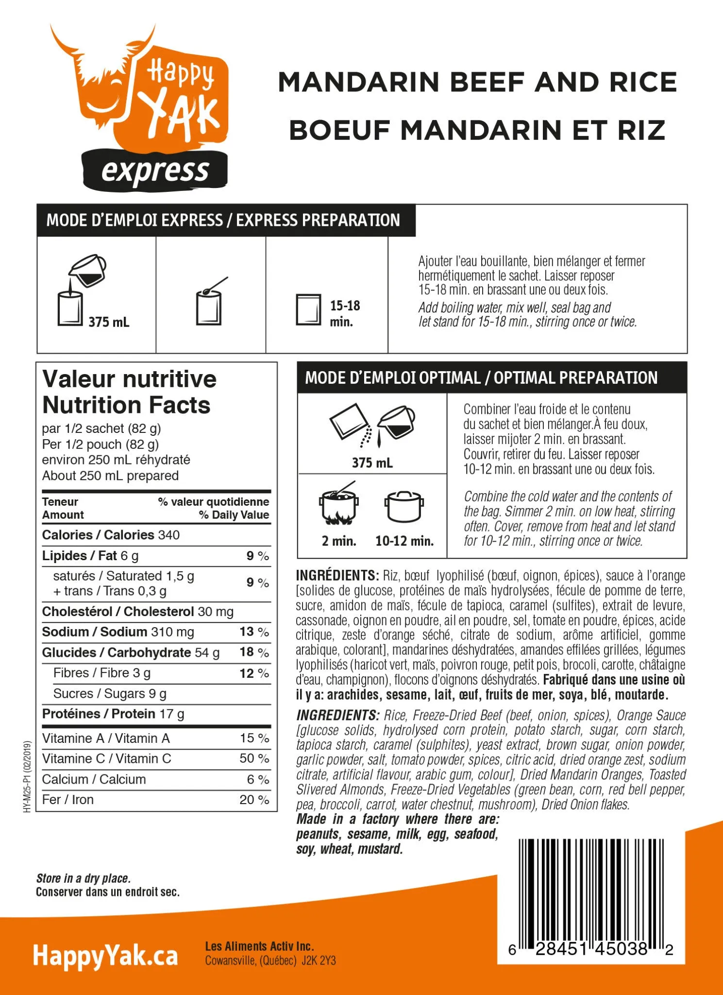 Mandarin Beef and Rice (Gluten Free, Lactose Free)