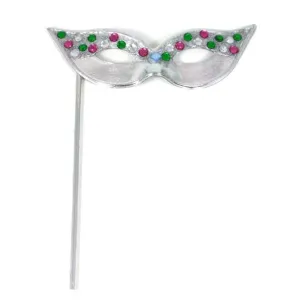 Mask on Stick Silver