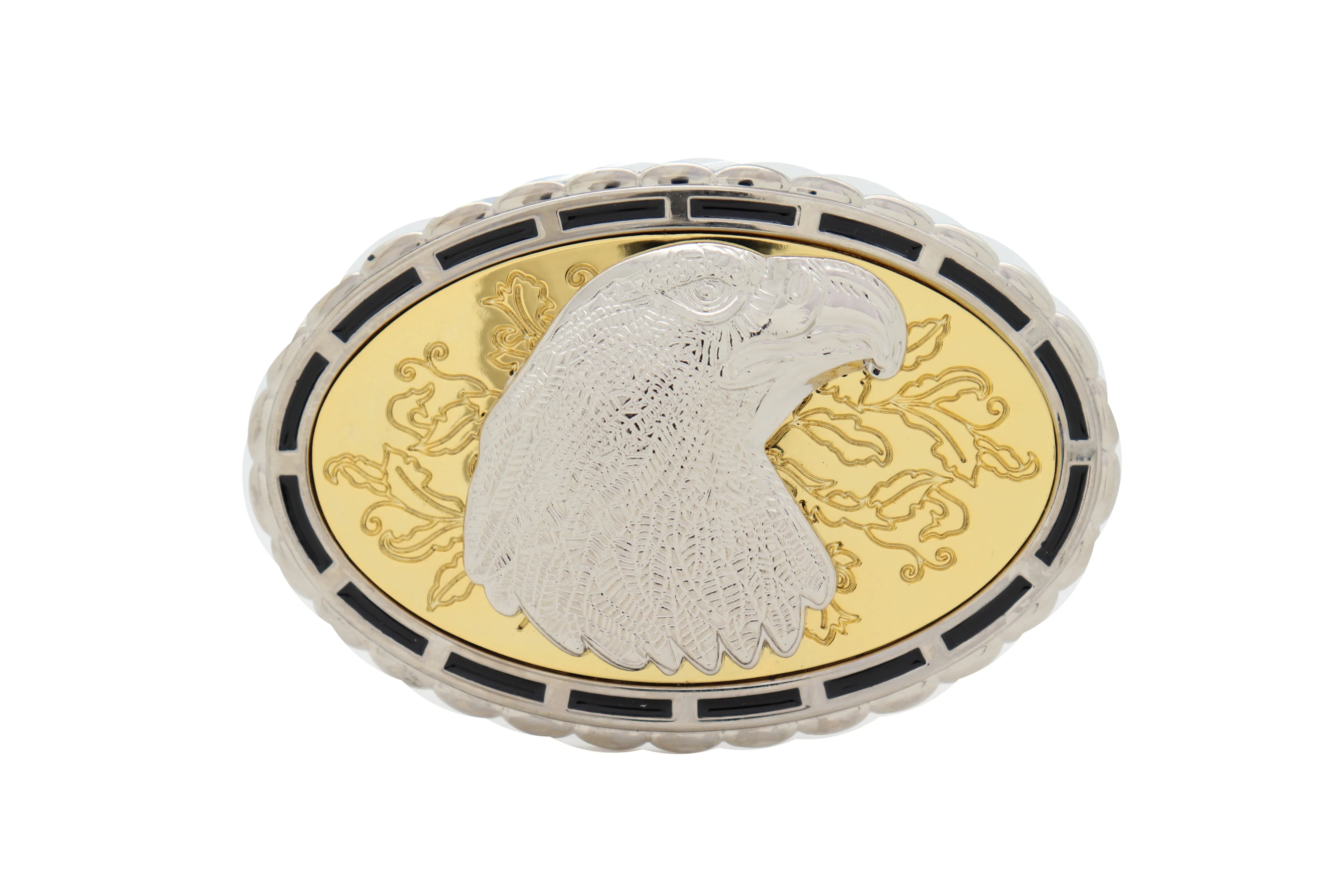 Men Women Silver Metal Oval Belt Buckle Western Fashion American Bird Eagle Head