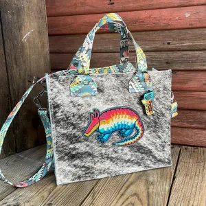 Minnie Pearl - Brindle w/ Rainbow Aztec w/ Armadillo Patch