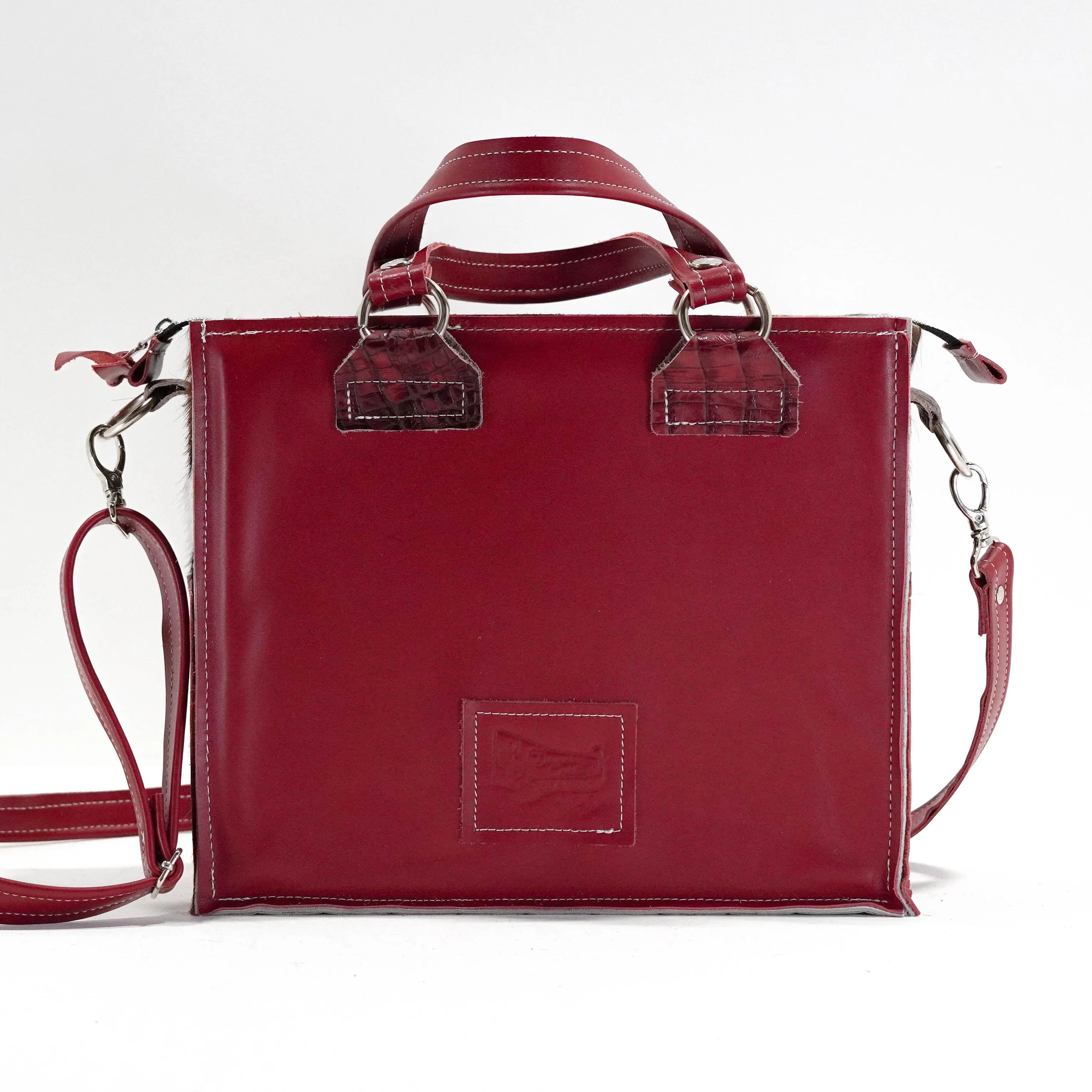 Minnie Pearl - Tricolor w/ Burgundy Croc