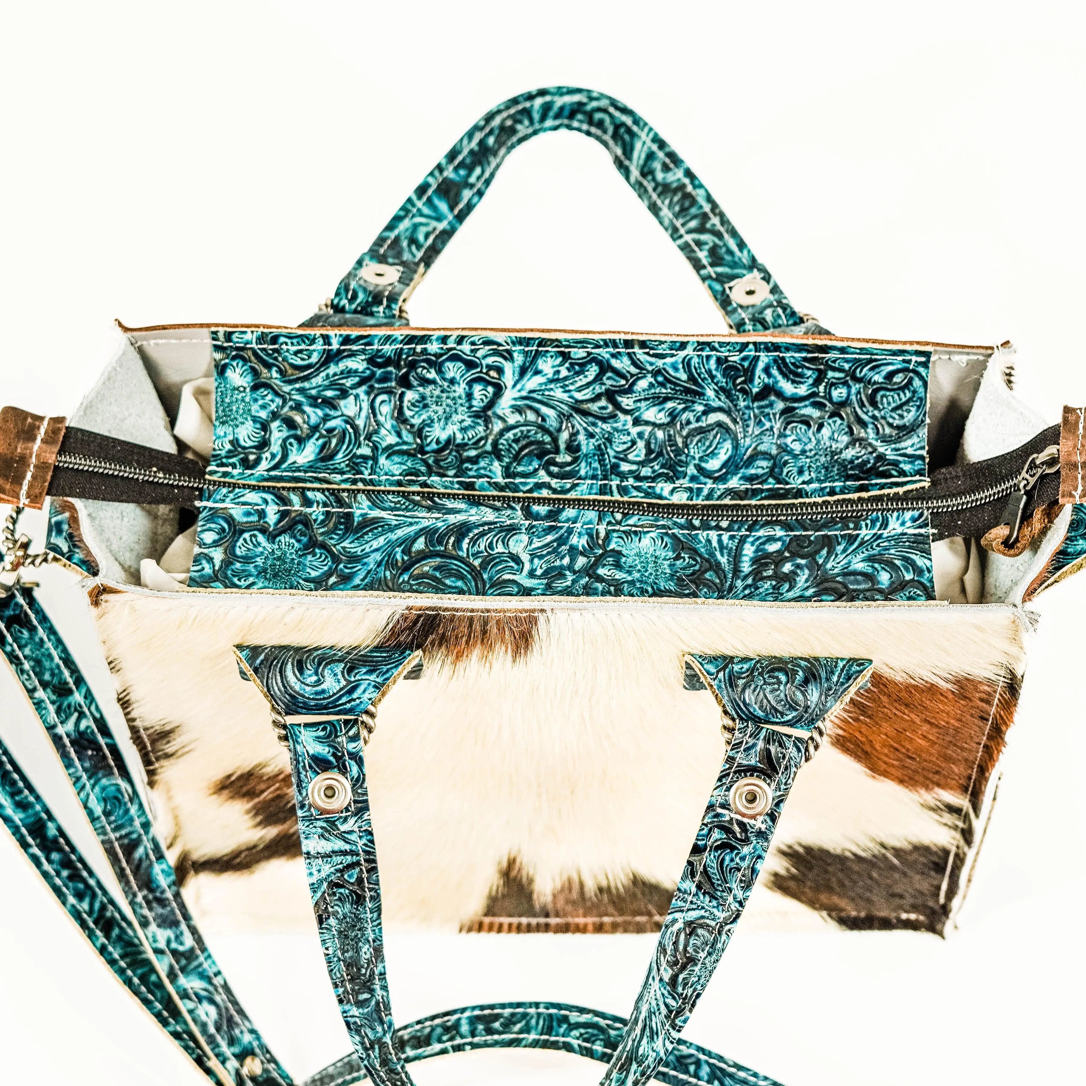 Minnie Pearl - Tricolor w/ Turquoise Wildflower Tool