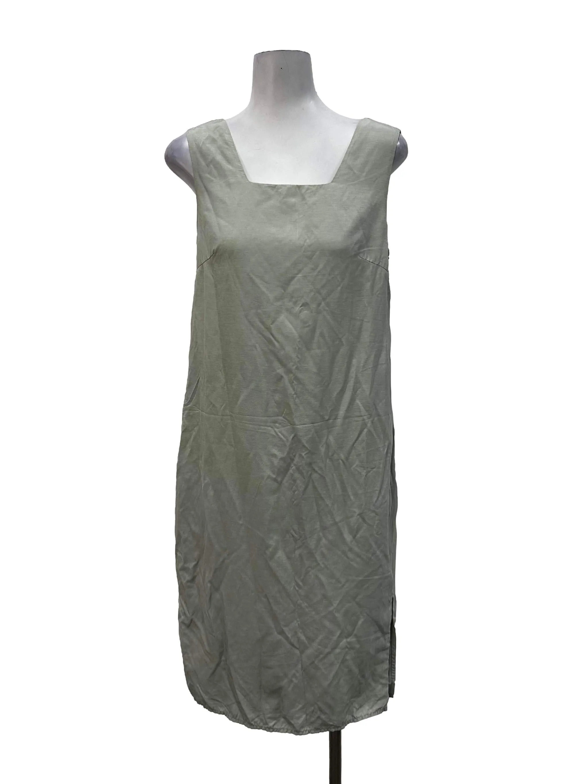 Mint Green Sleeveless Square Neck Dress OSN