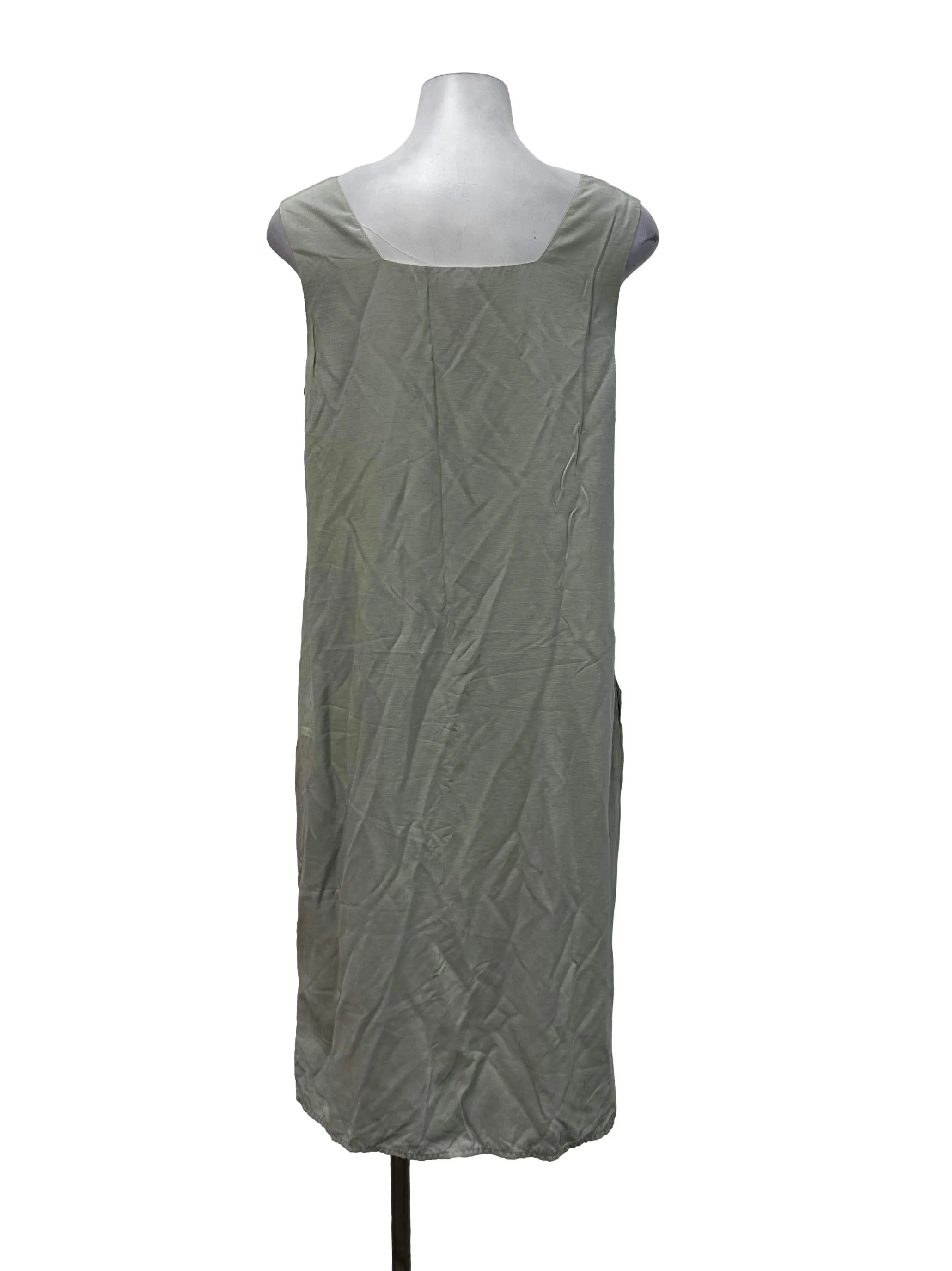 Mint Green Sleeveless Square Neck Dress OSN
